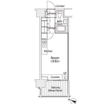 イプセ学芸大学505号室の図面