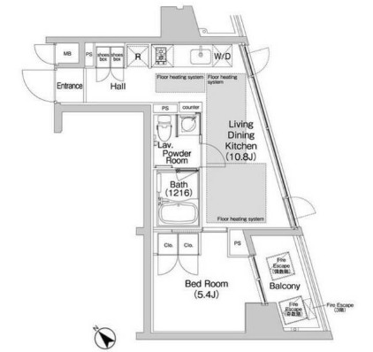 ＢＰＲレジデンス渋谷501号室の図面