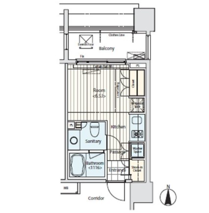 イプセ蒲田409号室の図面