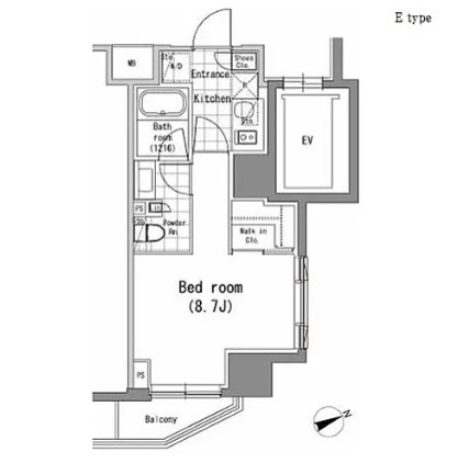 パークハビオ新橋508号室の図面