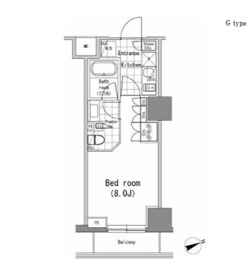 パークハビオ新橋606号室の図面