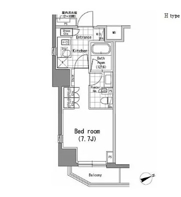 パークハビオ新橋905号室の図面