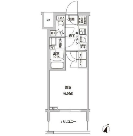 ラクラス幡ヶ谷302号室の図面