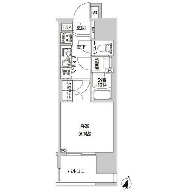 ラクラス幡ヶ谷501号室の図面