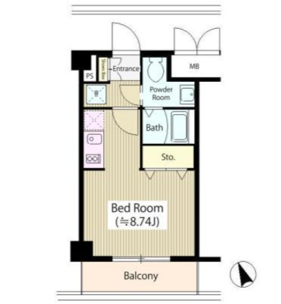ブリリアント恵比寿202号室の図面