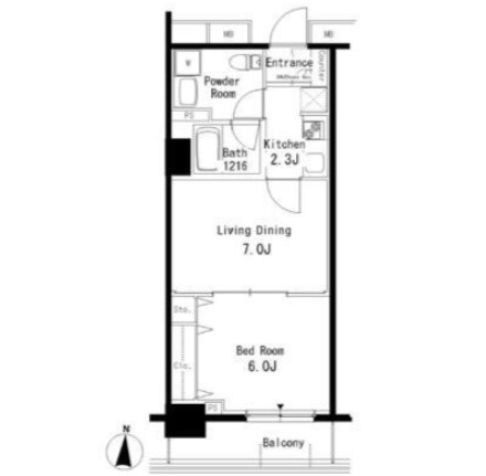 パークアクシス亀戸502号室の図面