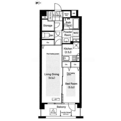 コンフォリア下落合411号室の図面