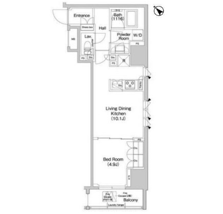 コンフォリア浅草橋806号室の図面