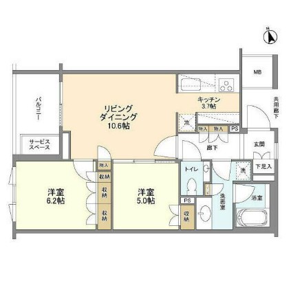 ザ・パークハウス広尾羽澤220号室の図面