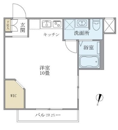 ニューハイツ中落合402号室の図面