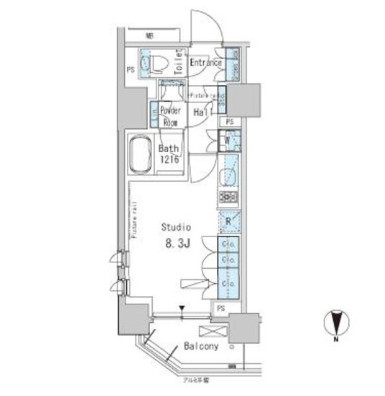 パークアクシス蒲田ステーションゲート801号室の図面
