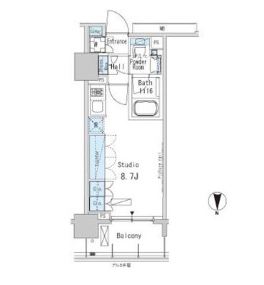 パークアクシス蒲田ステーションゲート806号室の図面