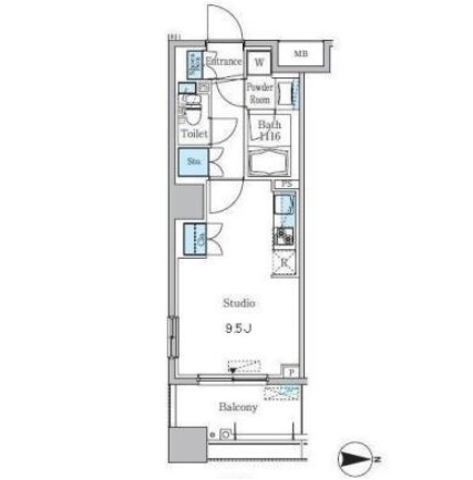 パークキューブ亀戸1311号室の図面