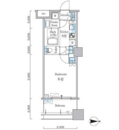 パークキューブ亀戸510号室の図面