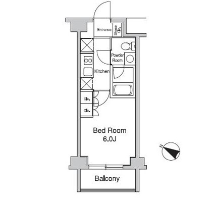 プラウドフラット目黒行人坂205号室の図面