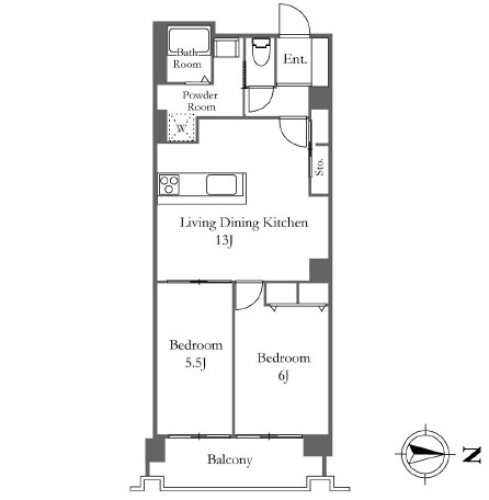 六本木ビュータワー1005号室の図面