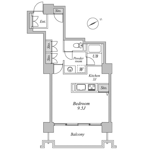 六本木ビュータワー1502号室の図面