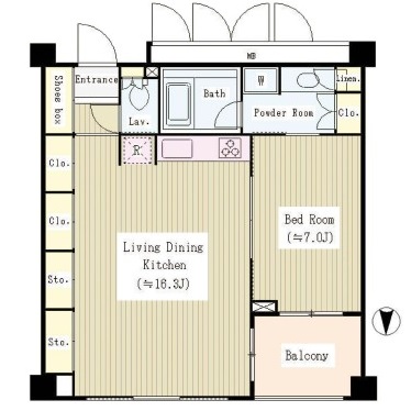 ガーデンコートＴ105号室の図面