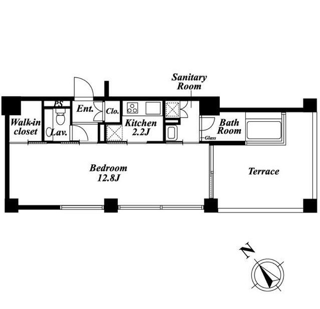 Ｑｉｚ広尾504号室の図面