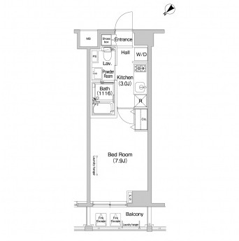 プラウドフラット東中野101号室の図面