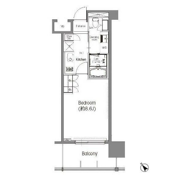 ＢＰＲレジデンス三田伊皿子坂306号室の図面