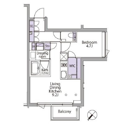 イプセ代々木レジデンス201号室の図面