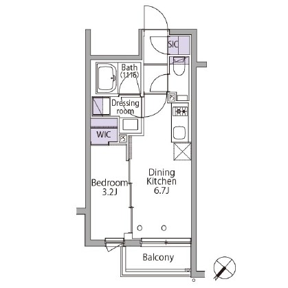 イプセ代々木レジデンス302号室の図面