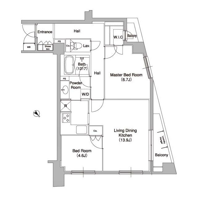 コンフォリア原宿401号室の図面