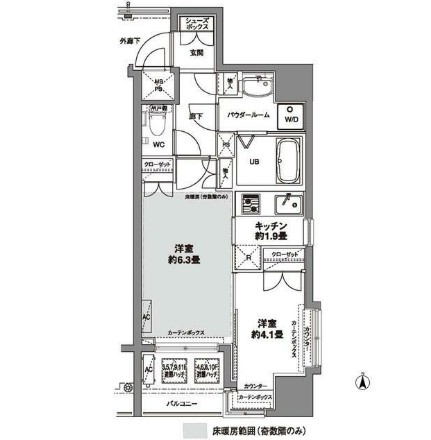 コンフォリア芝公園1104号室の図面