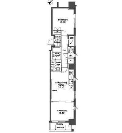 コンフォリア日本橋人形町802号室の図面