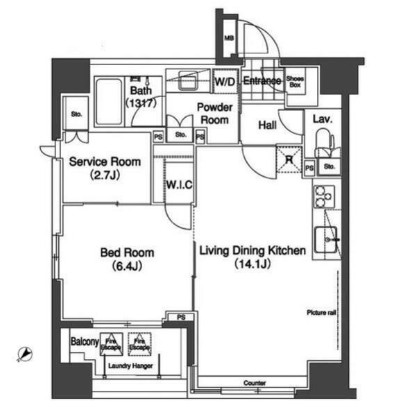 コンフォリア日本橋人形町904号室の図面
