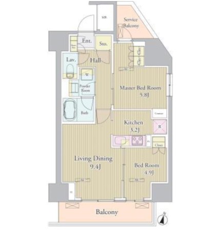 ヴェルデュール高田馬場401号室の図面