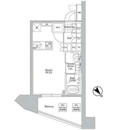 コンフォリア渋谷ＷＥＳＴ304号室の図面