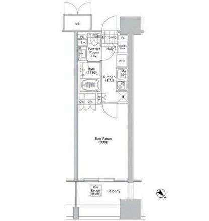 コンフォリア渋谷ＷＥＳＴ904号室の図面
