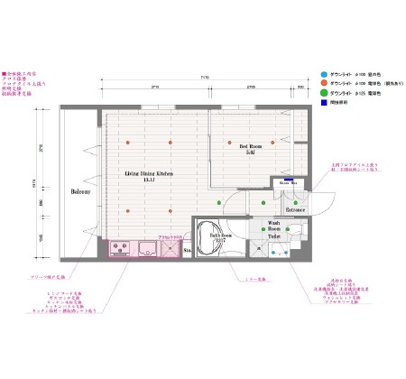 ドゥーエ代々木505号室の図面