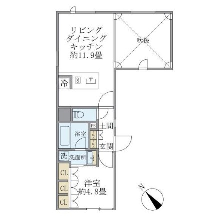 レグノ・コラージュ202号室の図面