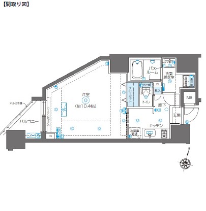 ZOOM新宿南Ｆｉｒｓｔ401号室の図面