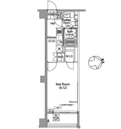 ライズ六本木永坂204号室の図面