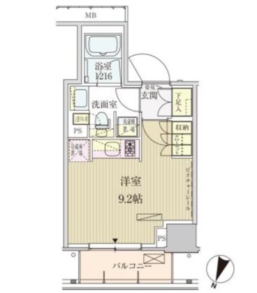 パークアクシス赤坂見附1007号室の図面