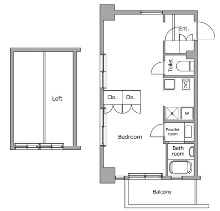 レジディア代々木Ⅱ503号室の図面