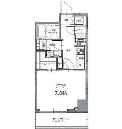 レジディア白金高輪Ⅱ602号室の図面