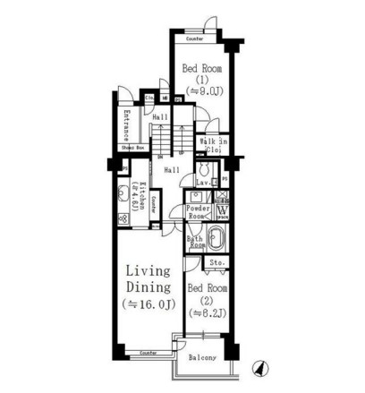 参宮橋マンション119号室の図面
