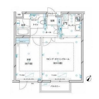 参宮橋マンション206号室の図面