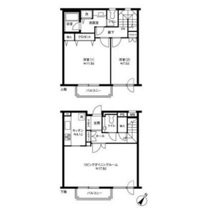 参宮橋マンション305号室の図面