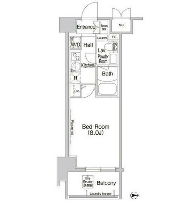 コンフォリア新宿706号室の図面