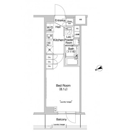 プラウドフラット代々木八幡403号室の図面